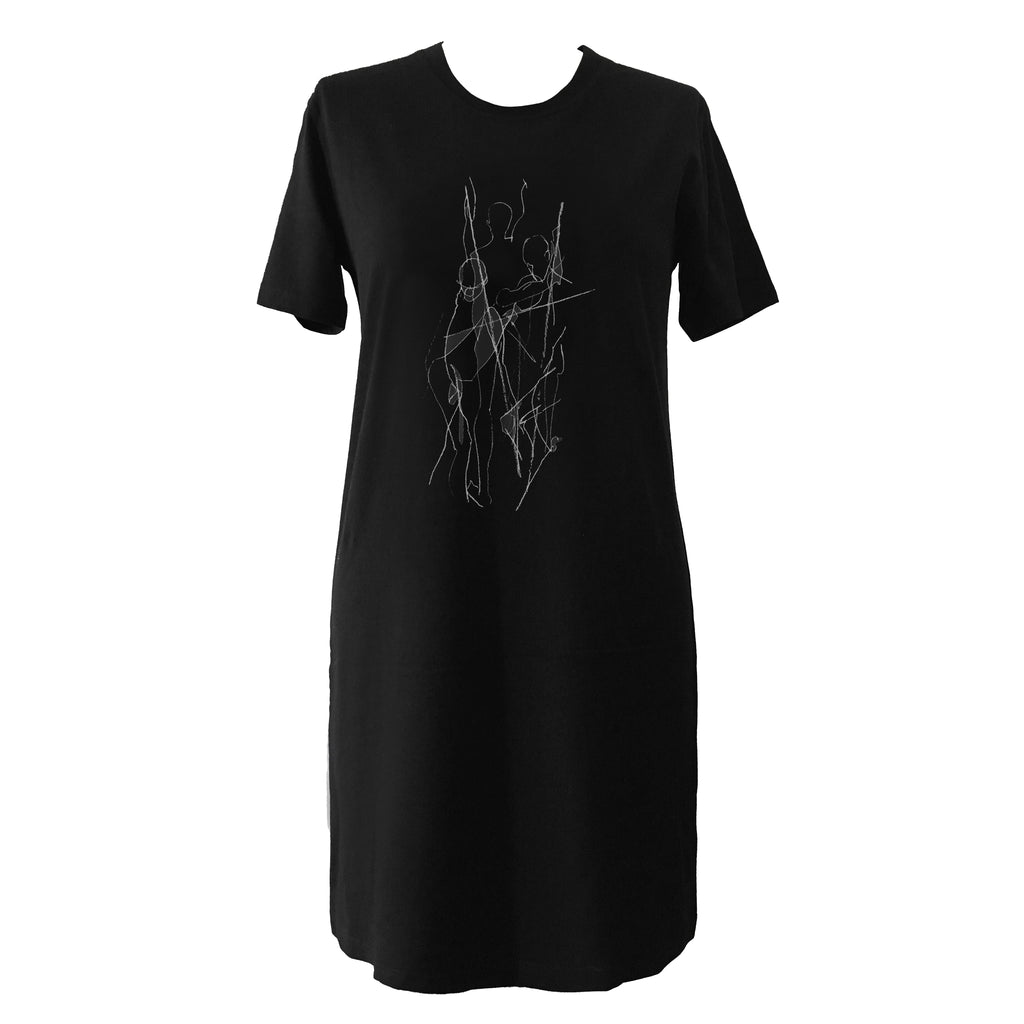 Womens Classic Tee Dress - Stickmen