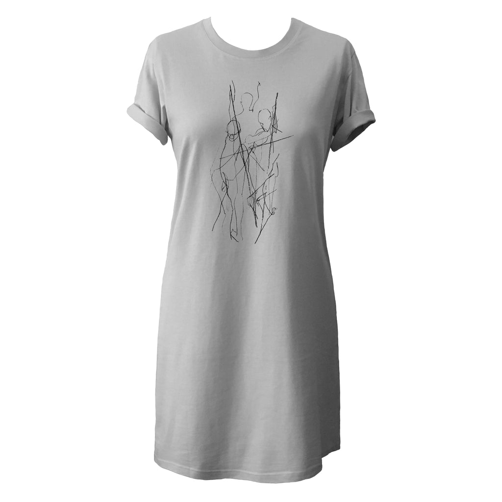 Womens Classic Tee Dress - Stickmen