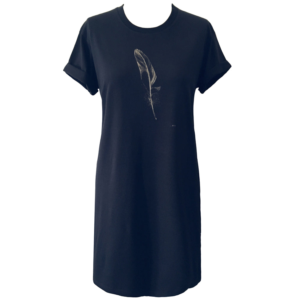 Womens Classic T Dress- Feather