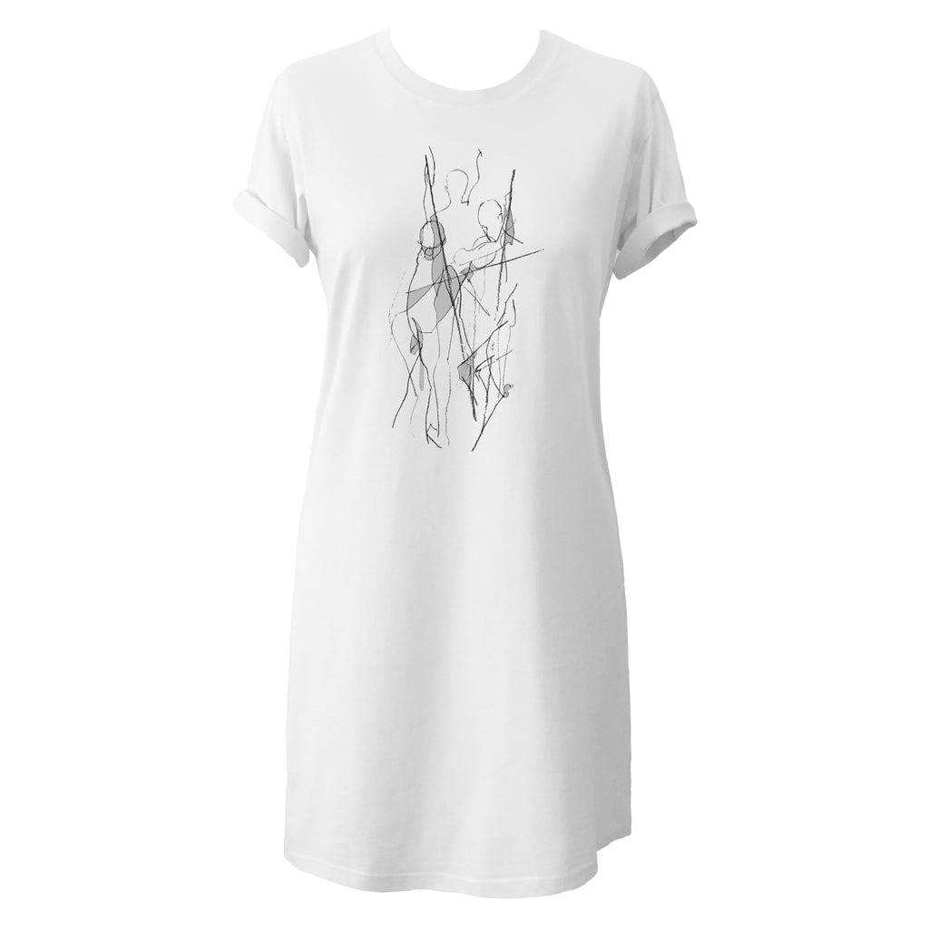 Womens Classic Tee Dress - Stickmen